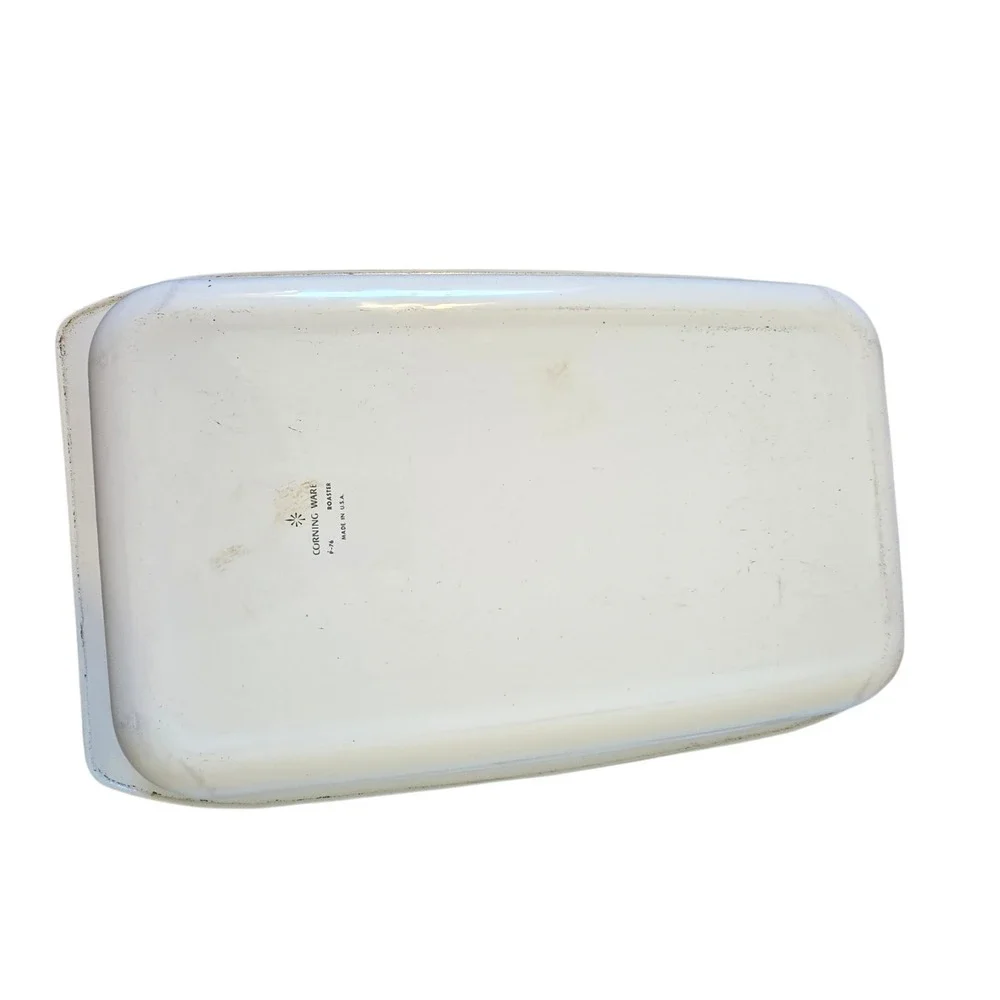 Corning Ware Blue Cornflower P-7N Roaster‎ Pan Vintage White Pyroceram 16 inch